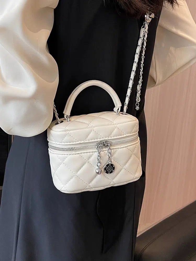 Quilted Chain Handle Mini Bag