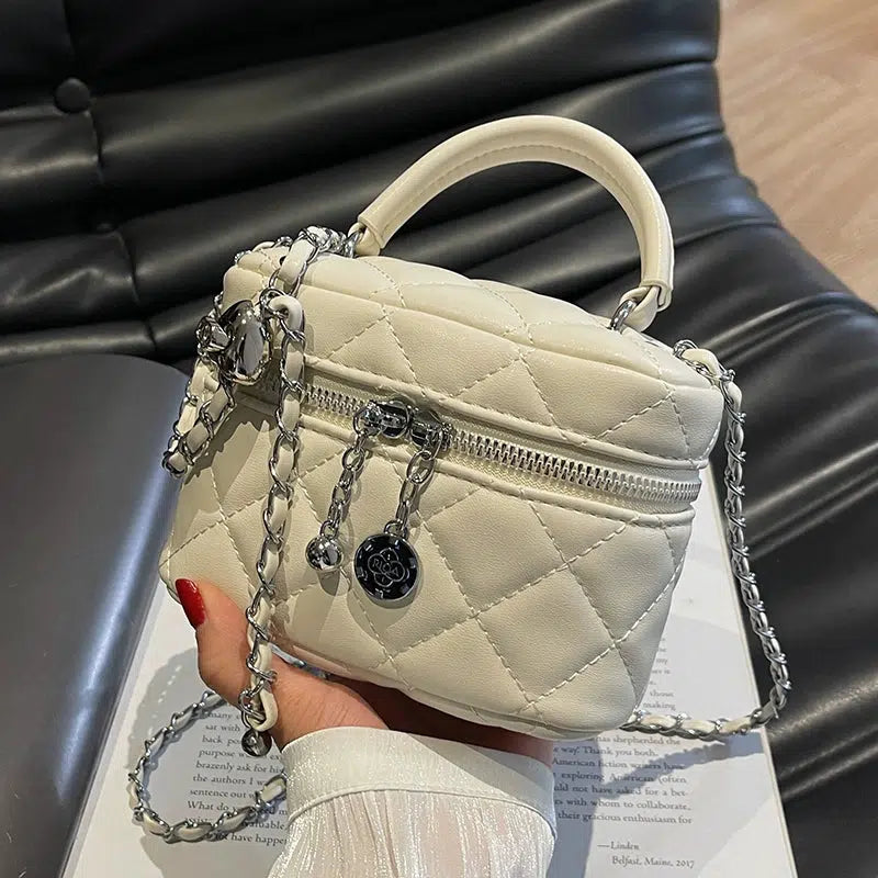 Quilted Chain Handle Mini Bag