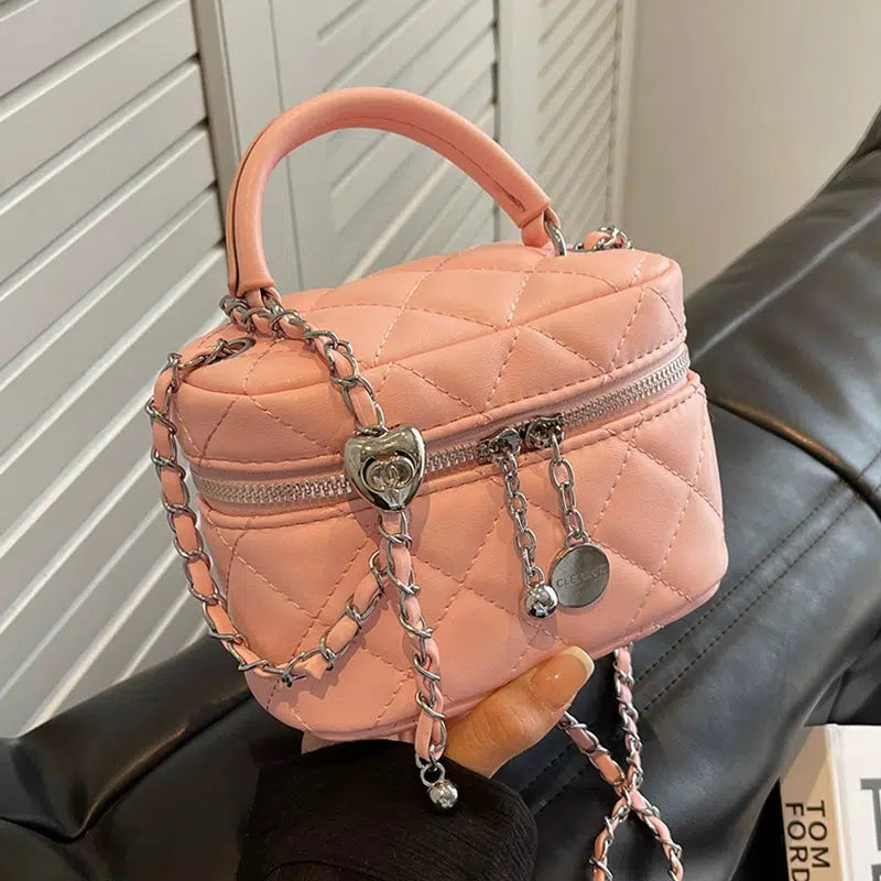 Quilted Chain Handle Mini Bag