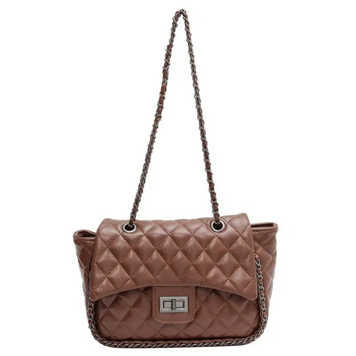 Quilted Chain Small Square Bag