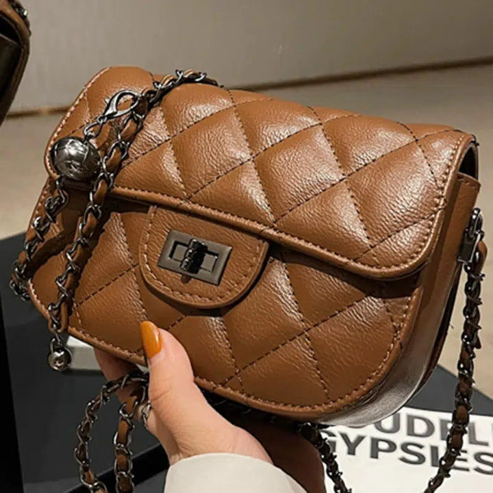 Quilted Chain Strap Shoulder Bag