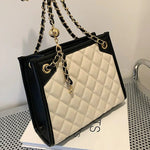 Quilted Chain Strap Tote Bag