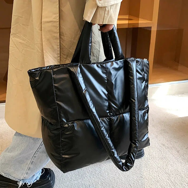 Quilted Puffer Tote Bag