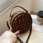 Quilted Round Crossbody Bag
