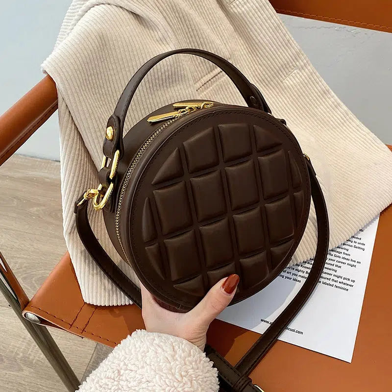 Quilted Round Crossbody Bag