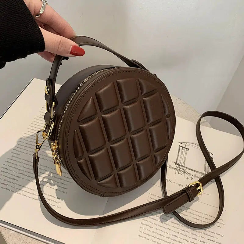 Quilted Round Crossbody Bag