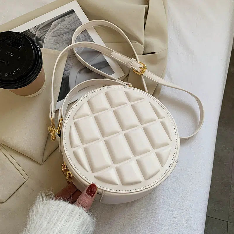 Quilted Round Crossbody Bag