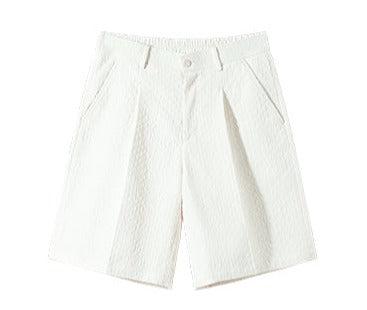 Quilted Textured Short Sleeve Blazer & Shorts