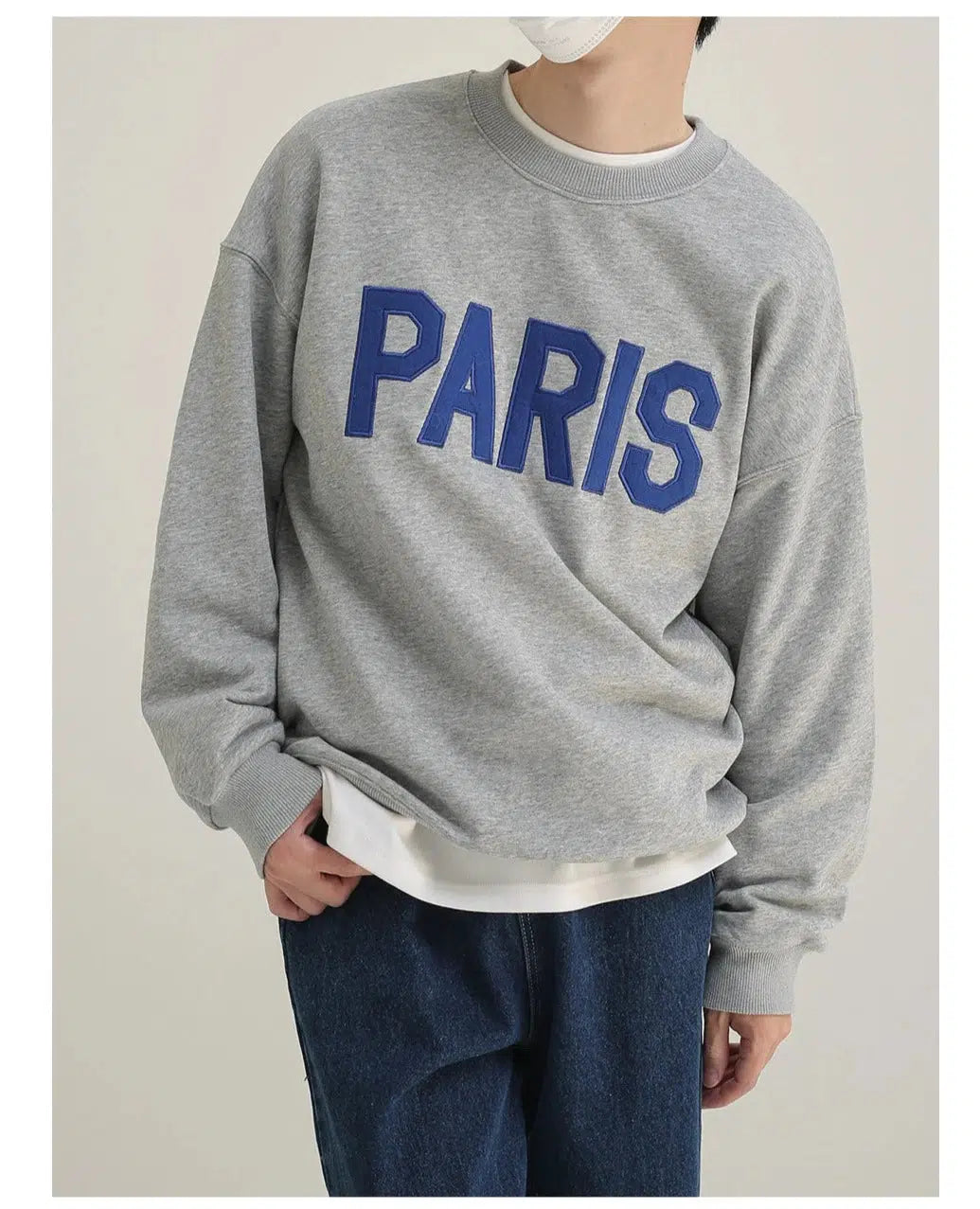 RARIS Embroidered Crew Neck Sweatshirt