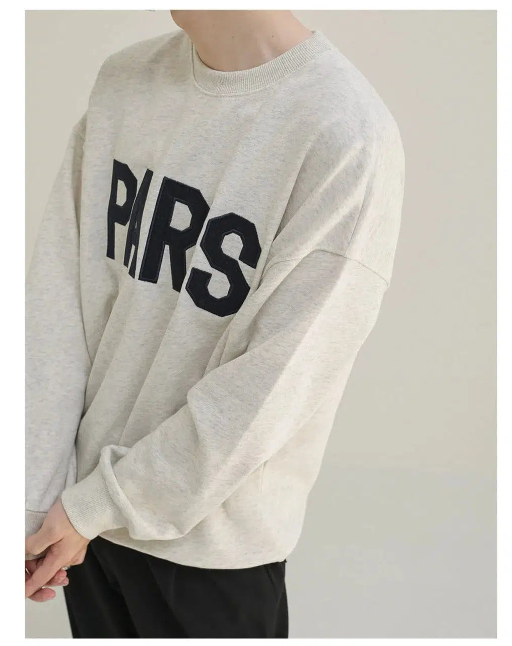 RARIS Embroidered Crew Neck Sweatshirt