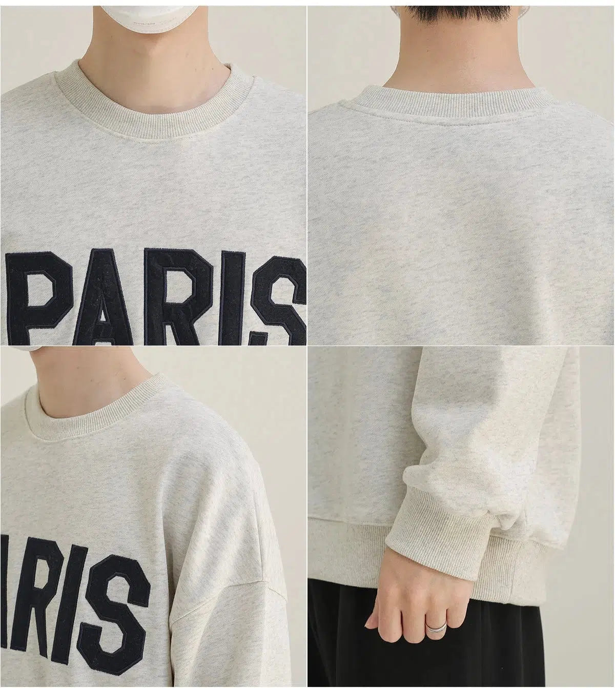 RARIS Embroidered Crew Neck Sweatshirt