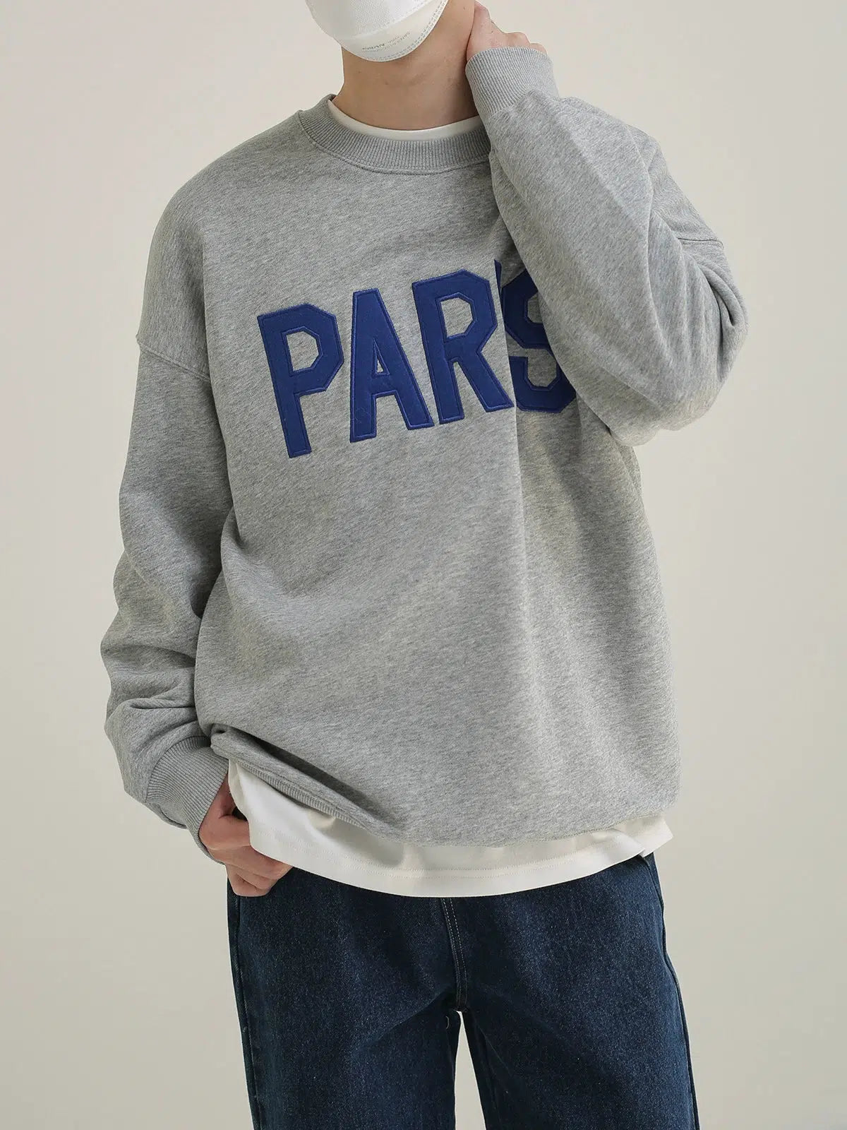 RARIS Embroidered Crew Neck Sweatshirt
