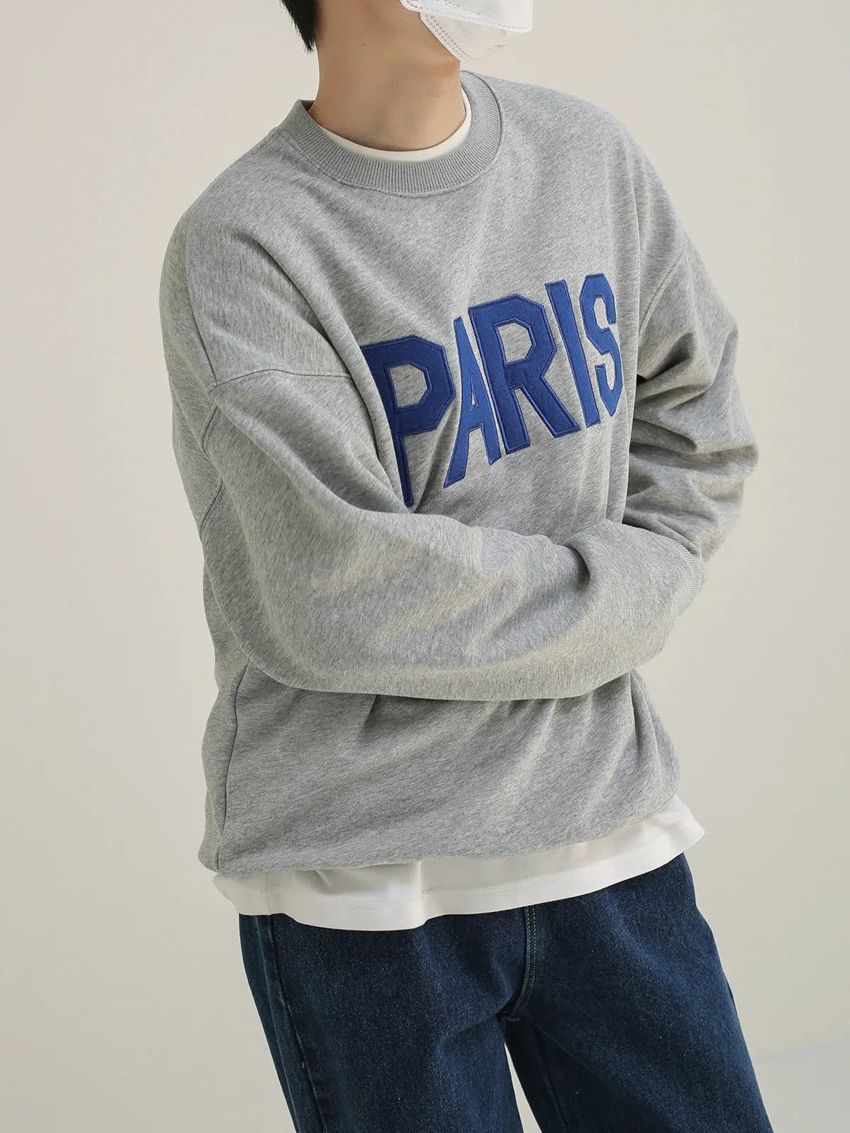 RARIS Embroidered Crew Neck Sweatshirt