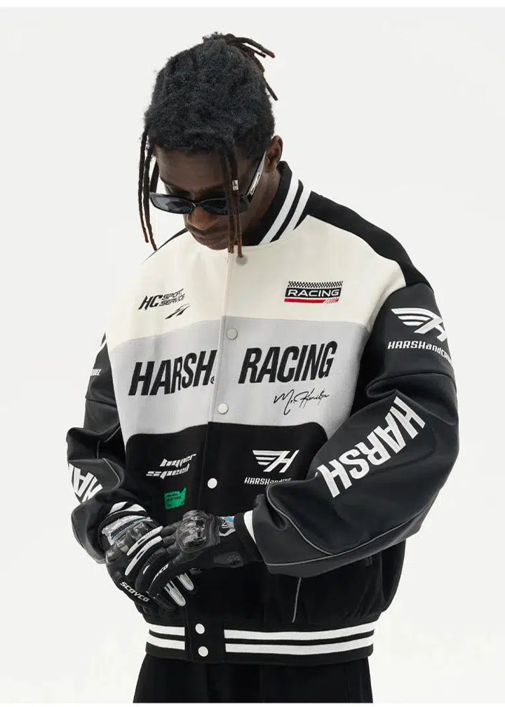 Racing Motorcycle PU Leather Jacket