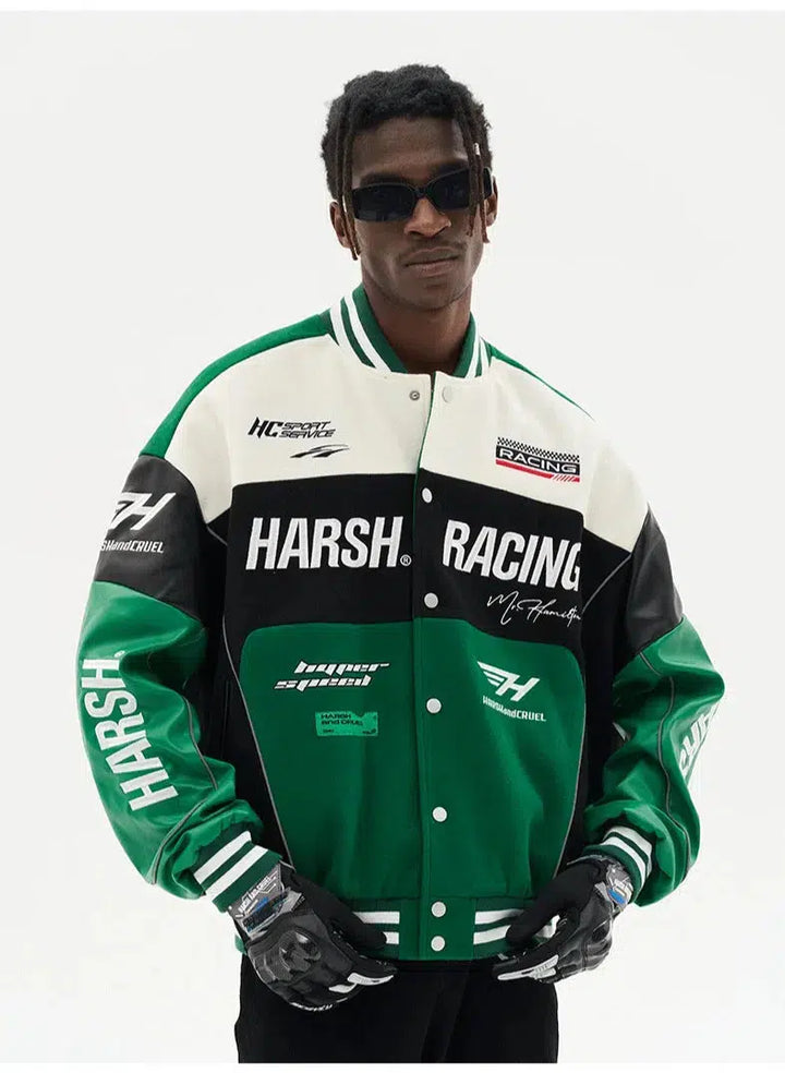 Racing Motorcycle PU Leather Jacket