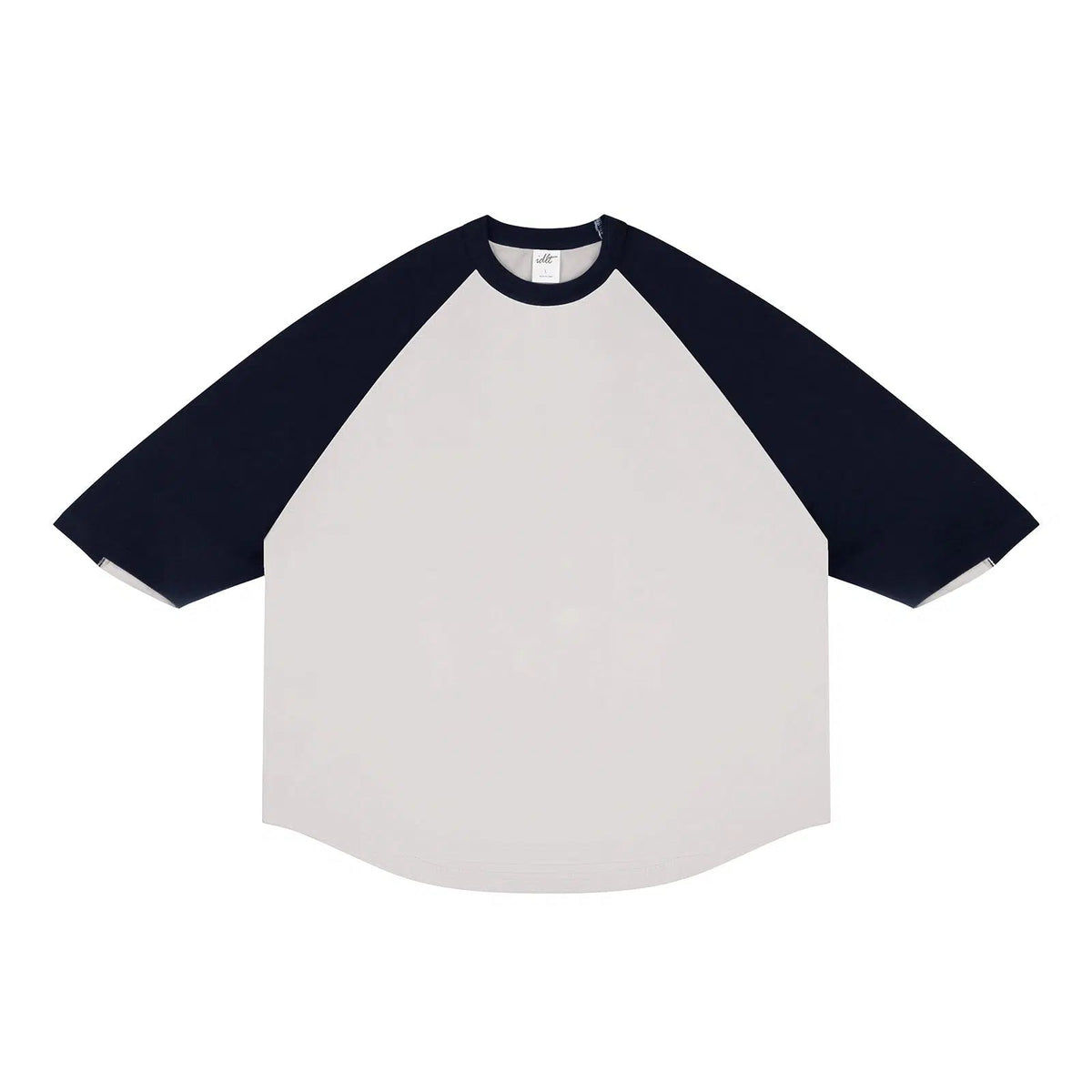 Raglan Sleeve Round Neck Contrast T-shirt
