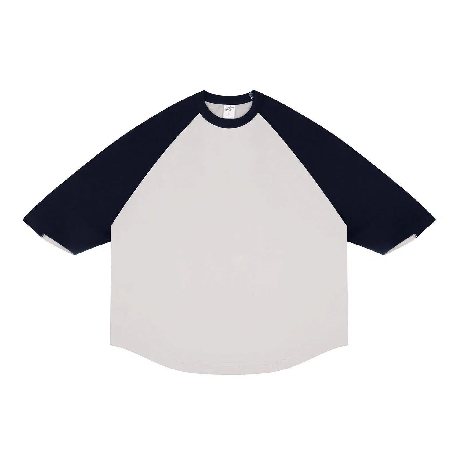 Raglan Sleeve Round Neck Contrast T-shirt