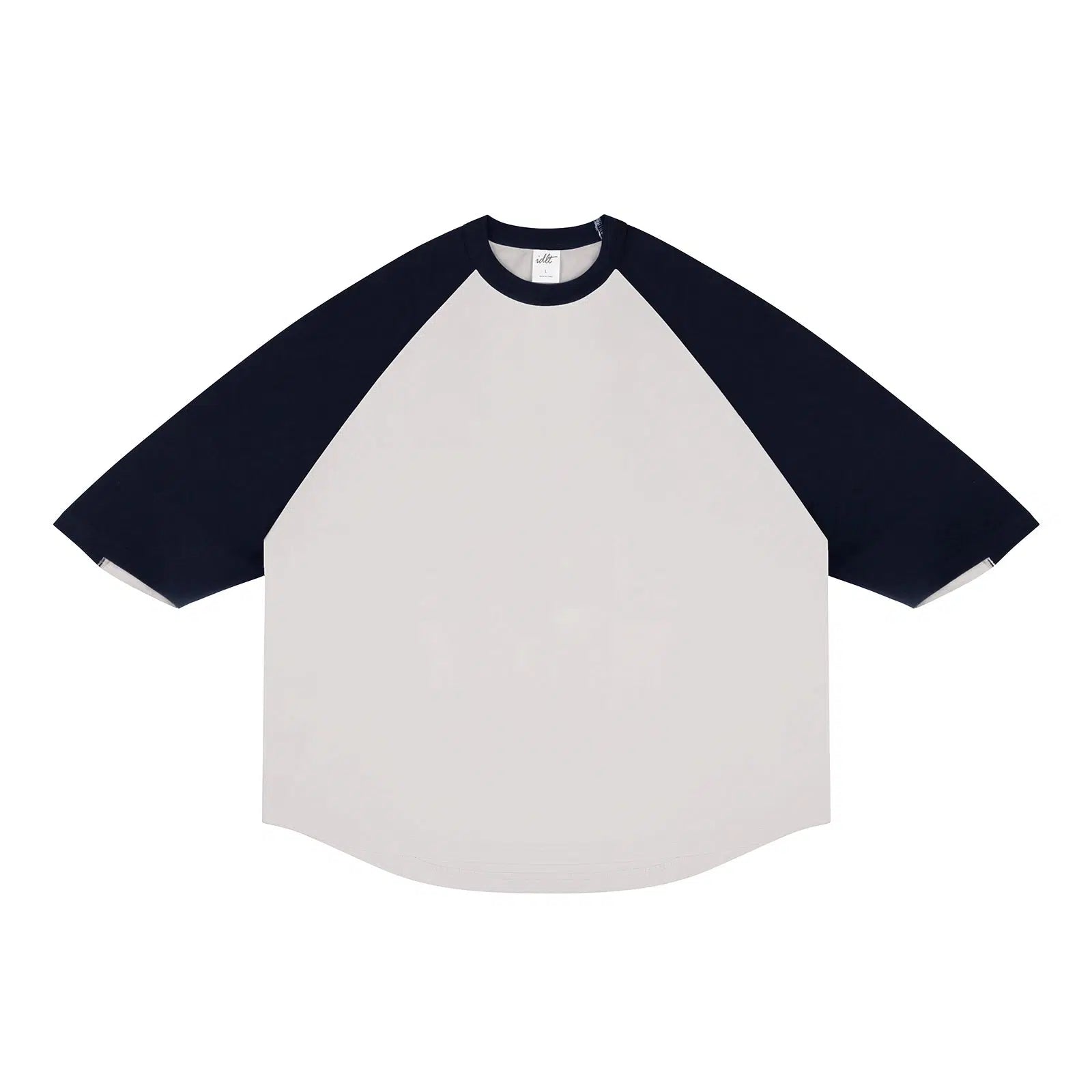 Raglan Sleeve Round Neck Contrast T-shirt