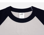 Raglan Sleeve Round Neck Contrast T-shirt