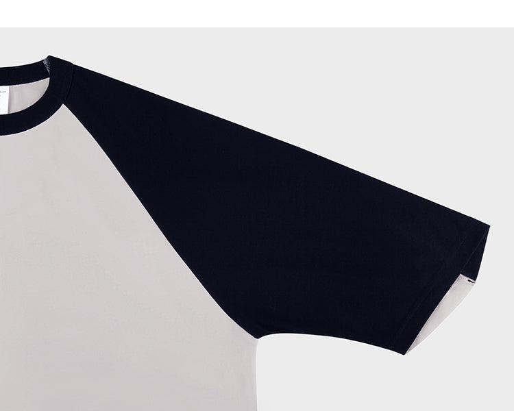 Raglan Sleeve Round Neck Contrast T-shirt