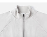 Raglan Sleeve Zipper Sweatshirt