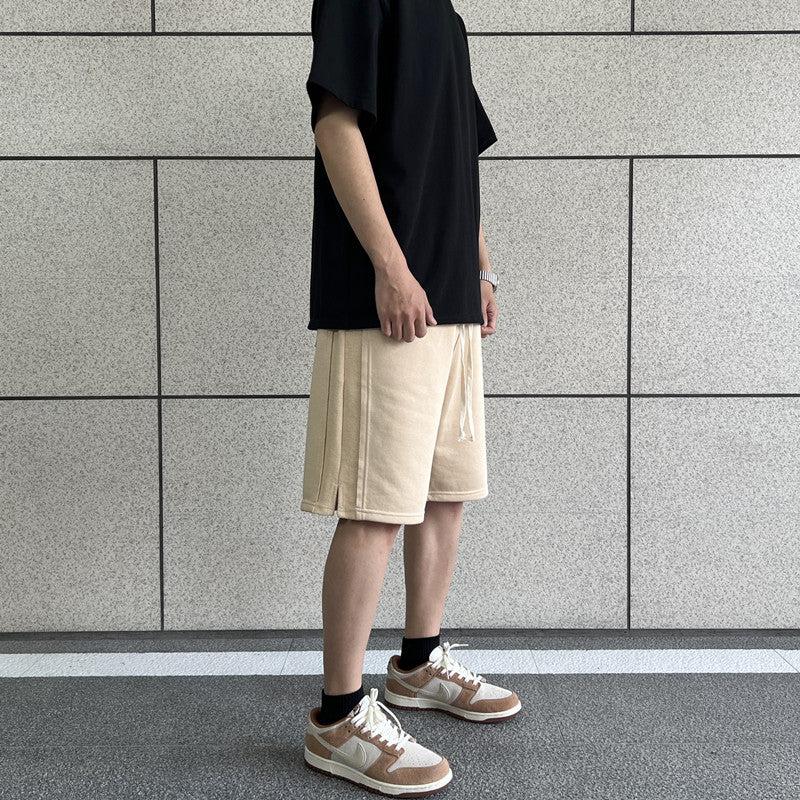 Raw Edge Slit Casual Shorts