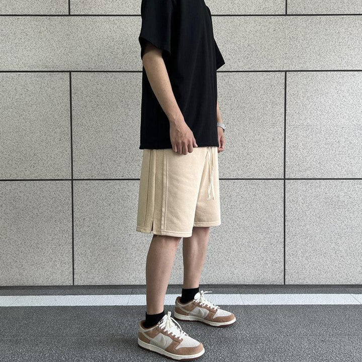 Raw Edge Slit Casual Shorts