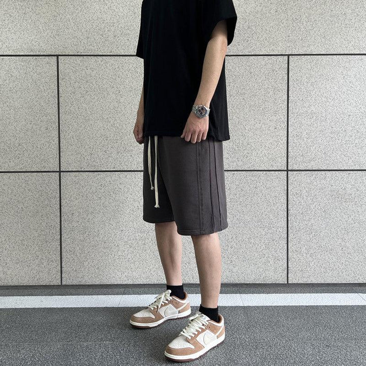Raw Edge Slit Casual Shorts