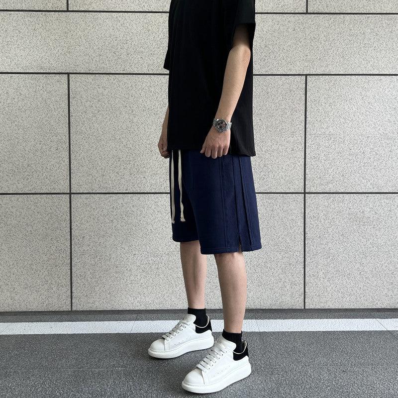 Raw Edge Slit Casual Shorts