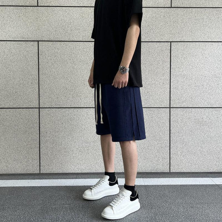 Raw Edge Slit Casual Shorts