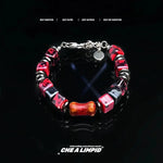 Red Blood Stone Bead Bracelet