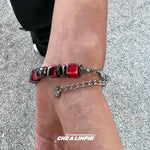 Red Blood Stone Bead Bracelet