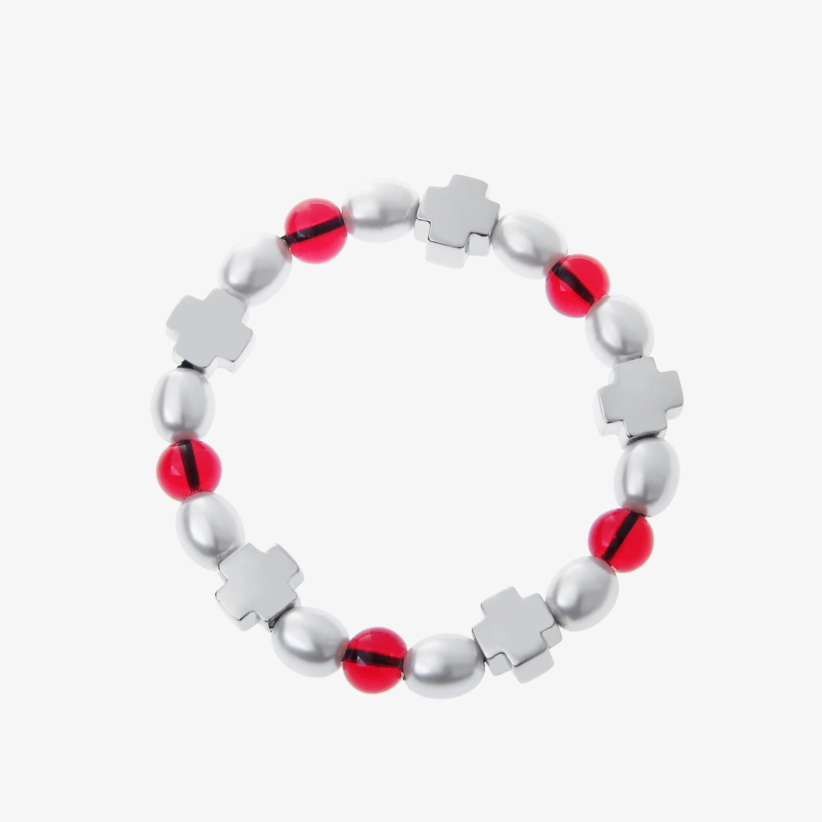 Red and Blue Color Beaded Bracelet