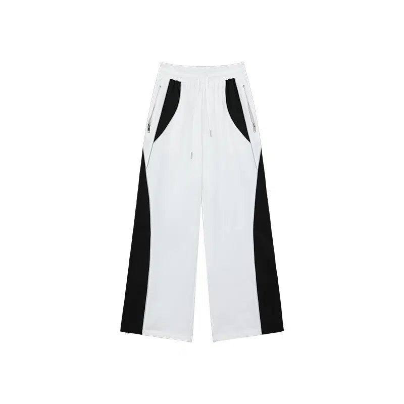 Reflective Colorblock Sports Two-piece Set