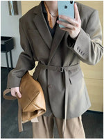 Relaxed Fit Belted Blazer