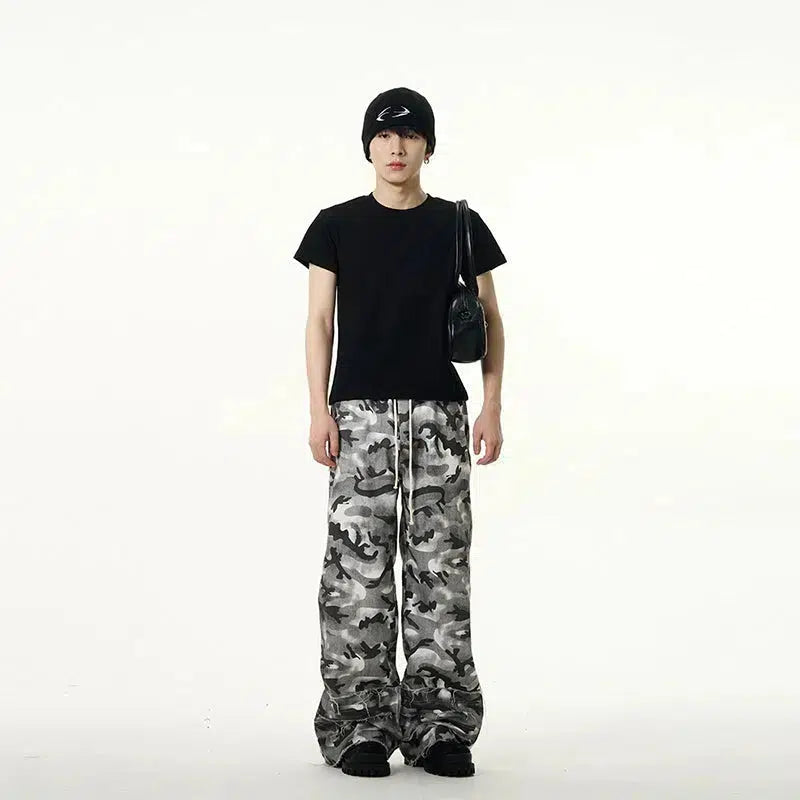 Relaxed Fit Camouflage Casual Pants
