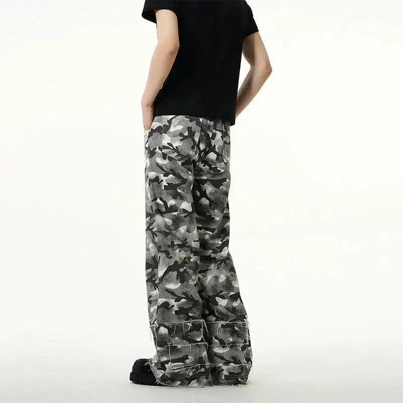 Relaxed Fit Camouflage Casual Pants