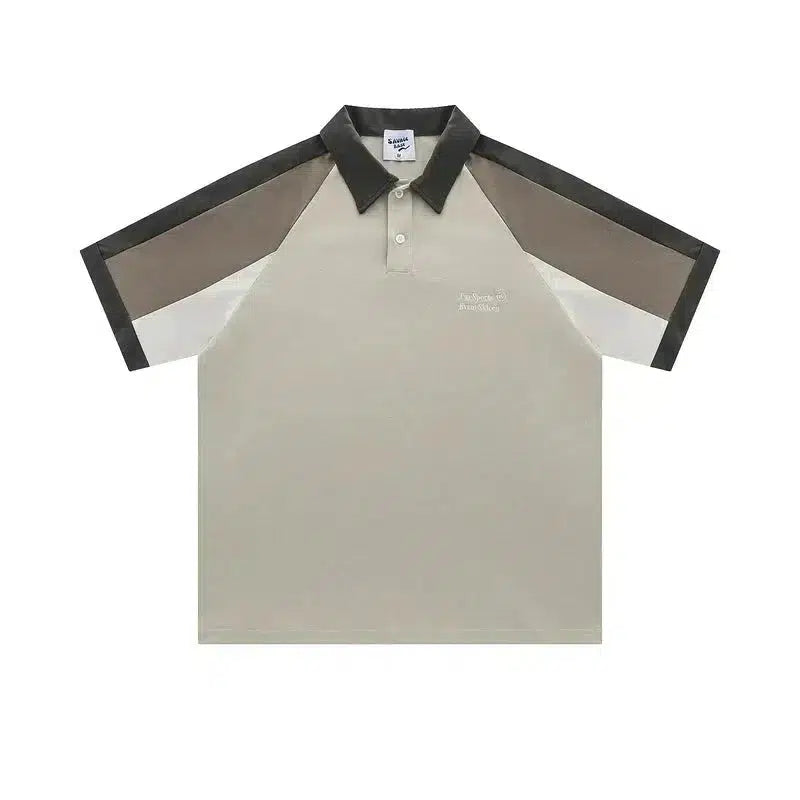 Relaxed Fit Contrast Polo Shirt