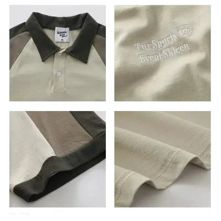 Relaxed Fit Contrast Polo Shirt