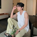 Relaxed Fit Crew Neck Tank Top