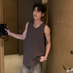 Relaxed Fit Crew Neck Tank Top