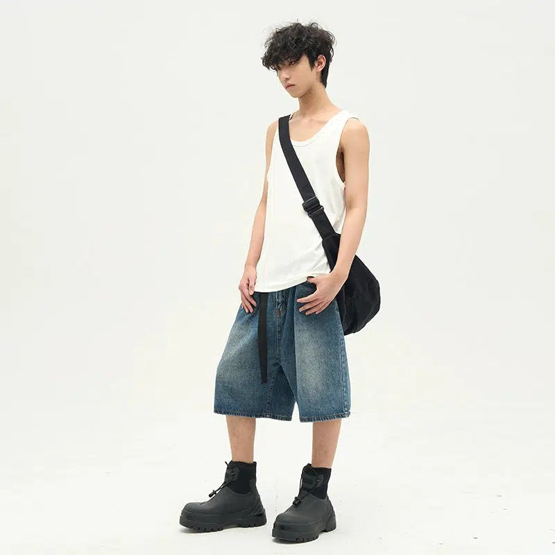 Relaxed Fit Denim Shorts