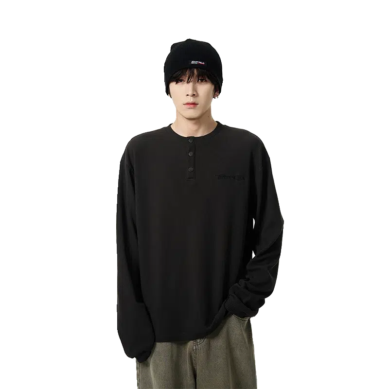 Relaxed Fit Henley Shirt