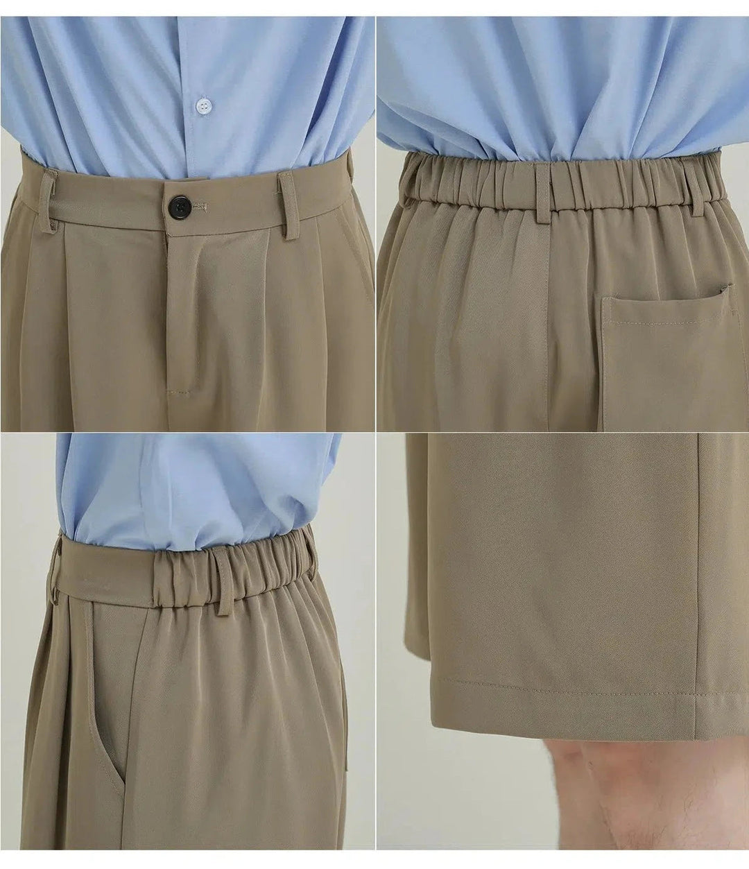 Relaxed Fit Pleated Shorts