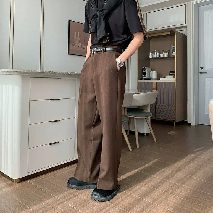 Relaxed Fit Pleated Trousers