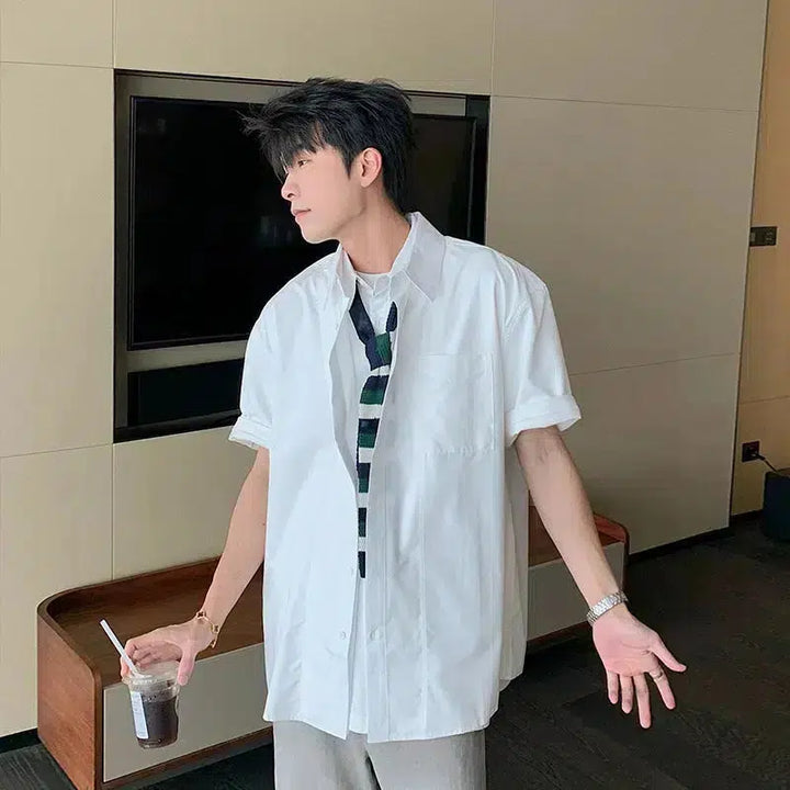 Relaxed Fit Short Sleeve Shirt