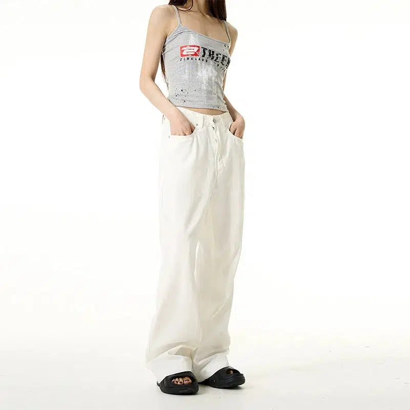 Relaxed Fit Wide-Leg Jeans