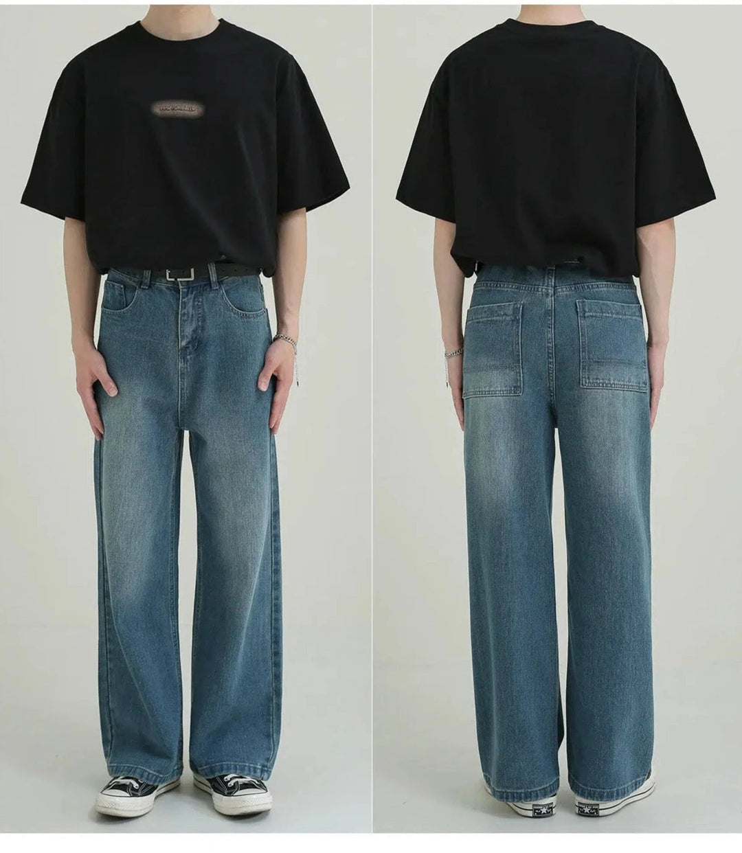 Relaxed Fit Wide-Leg Jeans