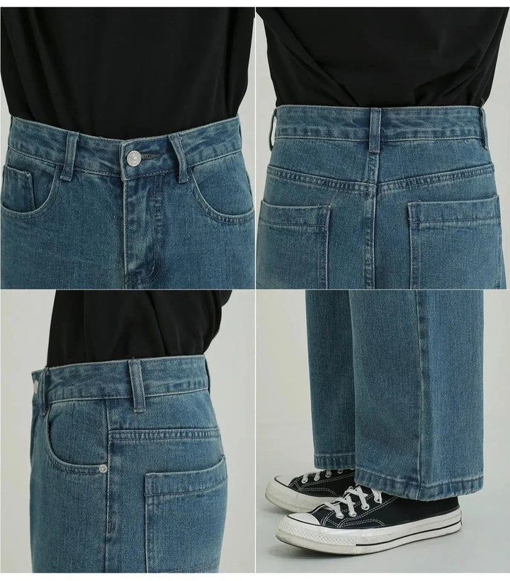Relaxed Fit Wide-Leg Jeans