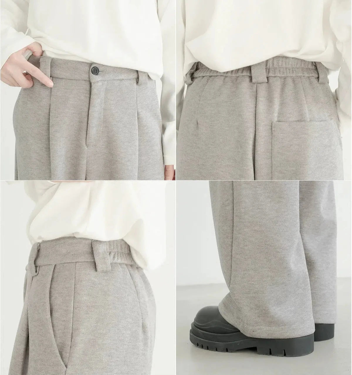 Relaxed Fit Wide-Leg Pants